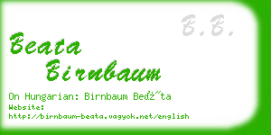 beata birnbaum business card